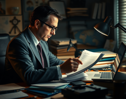 Detective trabajando